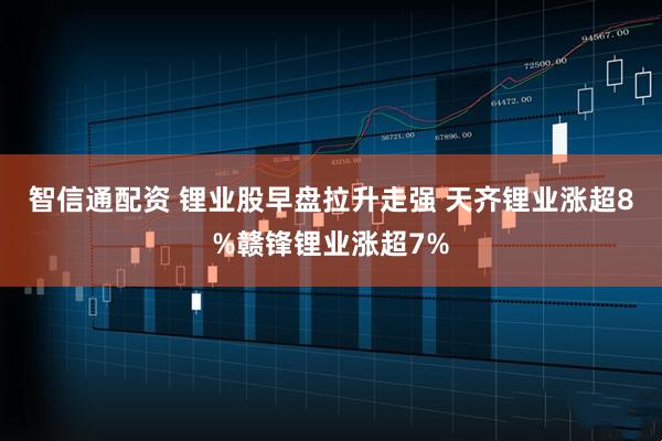 智信通配资 锂业股早盘拉升走强 天齐锂业涨超8%赣锋锂业涨超7%